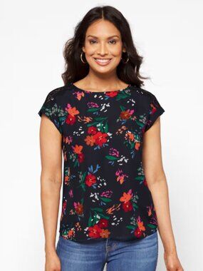 Fortune + Ivy - Allison Mixed Material Blouse